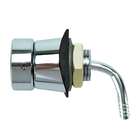 Micro Matic Vástago de Codo para Cerveza de Latón Cromado - 1-7/8"L con orificio de 3/16"