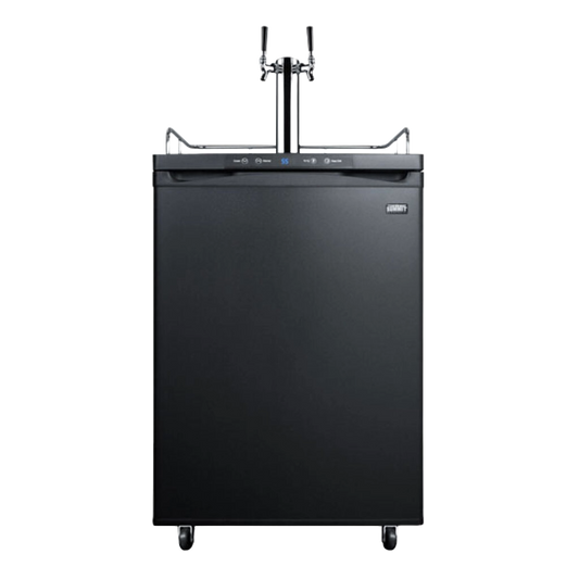 Micro Matic Summit Kegerator - Independiente - 2 grifos - 1 (1/2) barril - 23-3/4" con Kit de Limpieza y Servicio