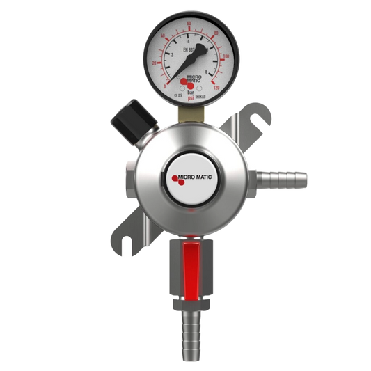 Micro Matic Regulador Premium de CO2 Secundario de Alta presion 0 - 120 PSI con 1 Manometro