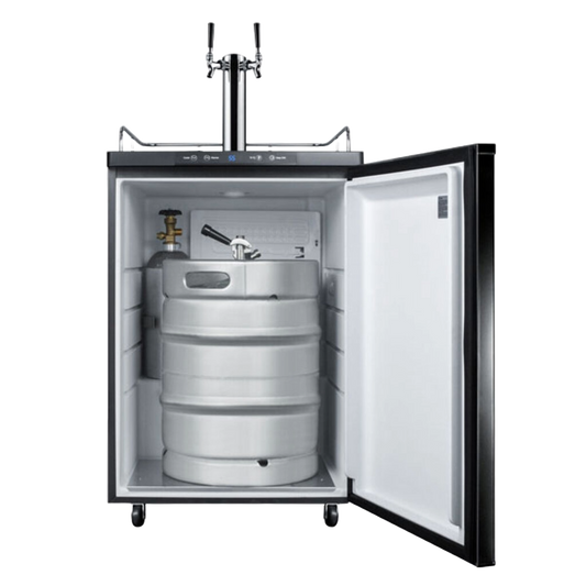 Micro Matic Summit Kegerator - Independiente - 2 grifos - 1 (1/2) barril - 23-3/4" con Kit de Limpieza y Servicio