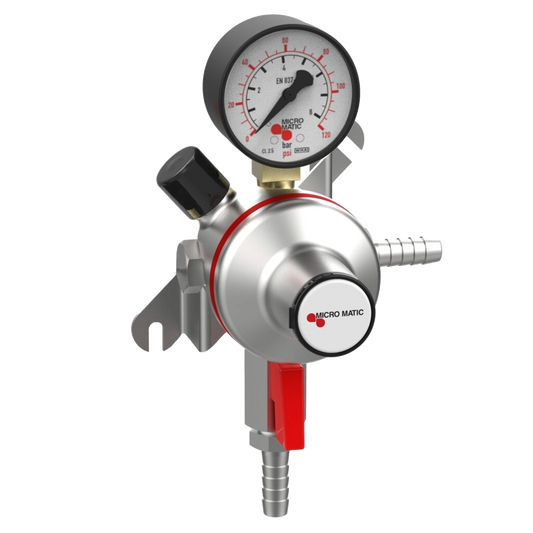 Micro Matic Regulador Premium de CO2 Secundario de Alta presion 0 - 120 PSI con 1 Manometro