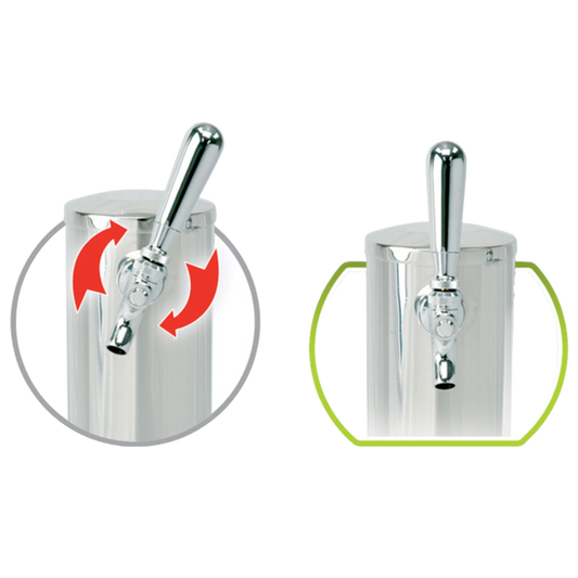 Micro Matic Ensamblaje de Vástago para Grifo de Cerveza – 4-1/8"L con orificio de 1/4" – Acero inoxidable 304