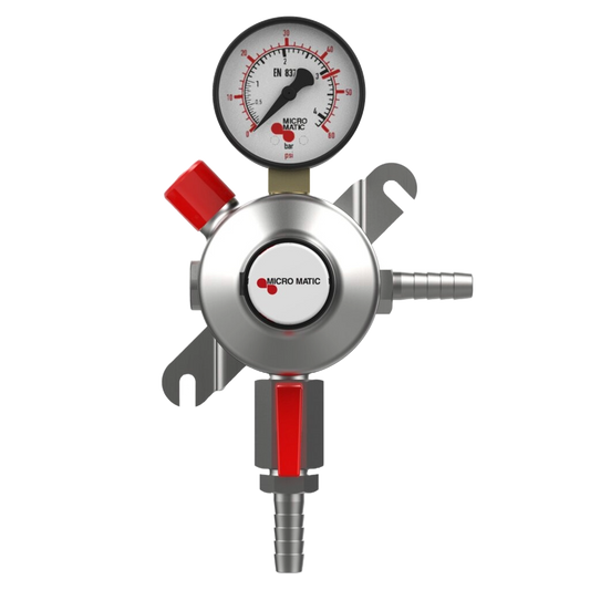 Micro Matic Regulador Premium Secundario de Baja presion 0 - 60 PSI con 1 indicador