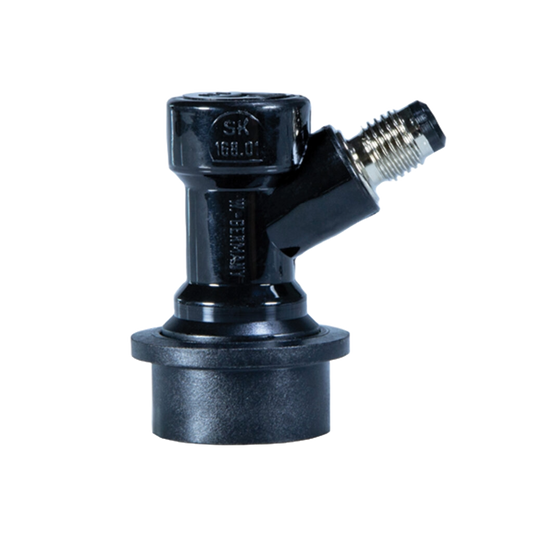 Micro Matic Accesorio de bloqueo de bola de salida de líquido - Homebrew - 1/4" MFL