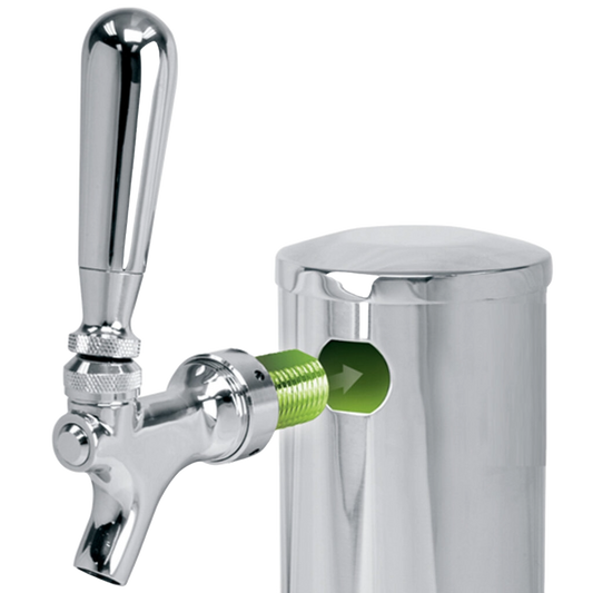 Micro Matic Ensamblaje para grifo de vástago Cromado – 3-1/2"L con orificio de 3/16"